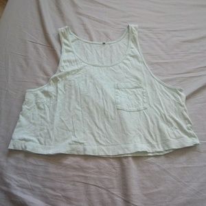 Seafoam colored cropped tank Junior's large